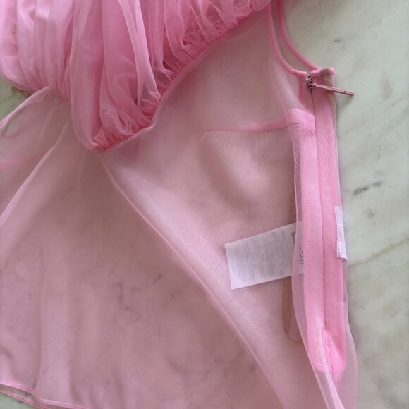 Christopher Kane Lace-trimmed Tulle Pink Top - Size 44IT/SZ 8 - NWT - Picture 14 of 15